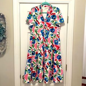 NWT JADE Melody Tam Della floral midi dress